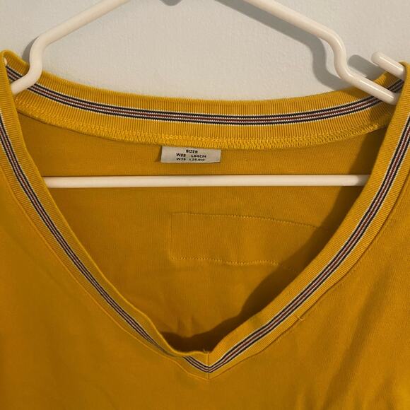 Ikea Sweater Yellow V-Neck Employee Uniform Issued Logo Pullover Vintage Small - Picture 2 of 4